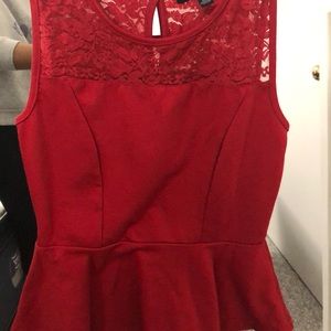 Red Peplum top!